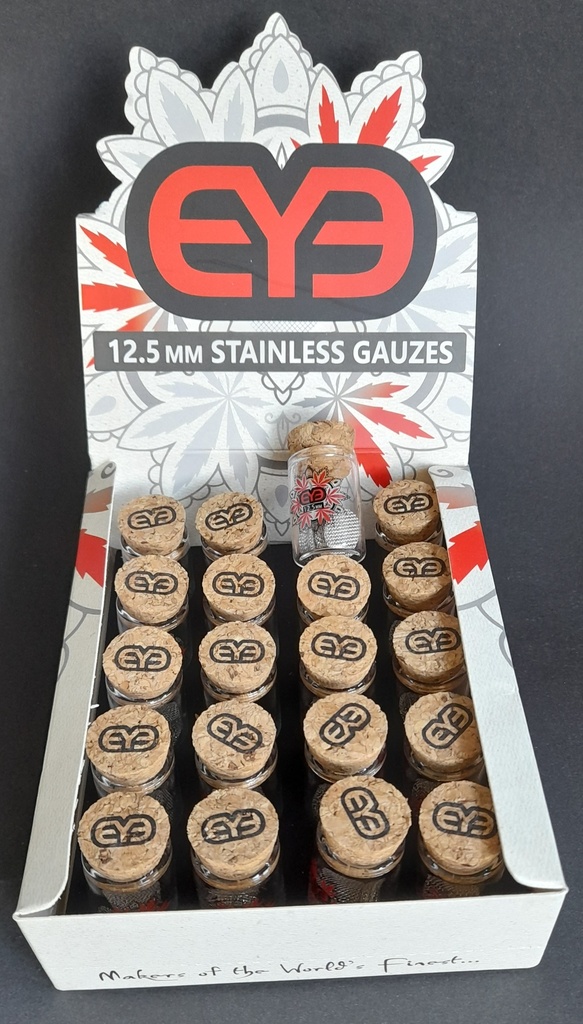 [AMATUBOX12] AMAZED Steel Screens In Glass Jar, 20 X 25 Pieces, 12.5 mm Ø