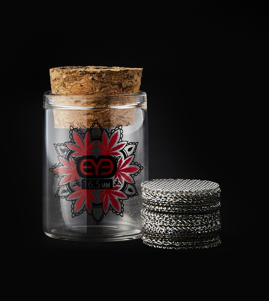 [AMATUBOX16] AMAZED Steel Screens In Glass Jar, 20 X 25 Pieces, 16.5 mm Ø