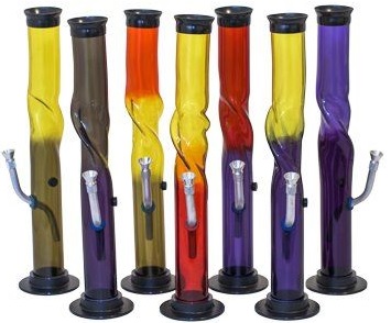 [PB8] Acrylic Bong, Cylinder, Ice Twist, approx. 33.5 cm