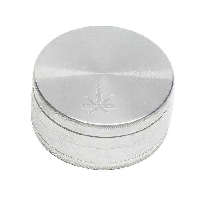 [WN94] Alu-Grinder, 90mm Ø, 4-teilig mit Sieb, CNC