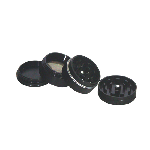 [WN44S] Alu-Grinder-4cm-4 Part-Schwarz