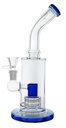 Blaue Bong, einzelne Shower Percolator Bong, 25cm
