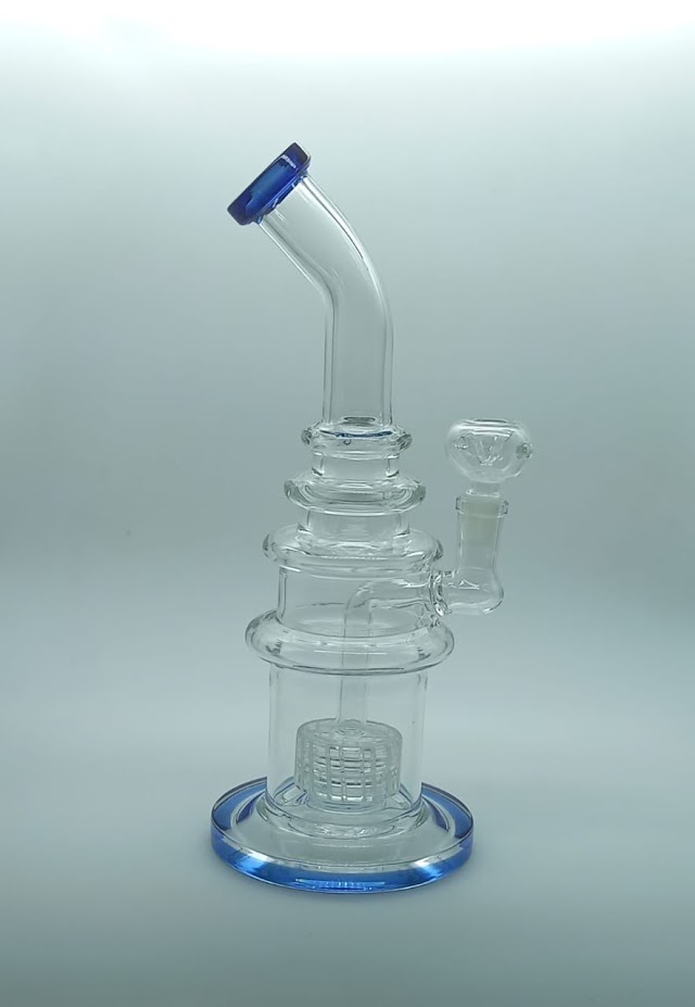 [SSC10139BK] Bong, black, Multi RIng Bong With Shower, 30cm