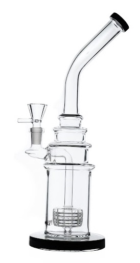 [SSC10139BL] Bong, blue, Multi Ring Bong With Shower, 30cm