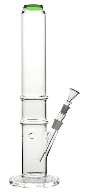 [SSC10180BL] Thick Bong With Kick Hole, Blue Rim, 45cm