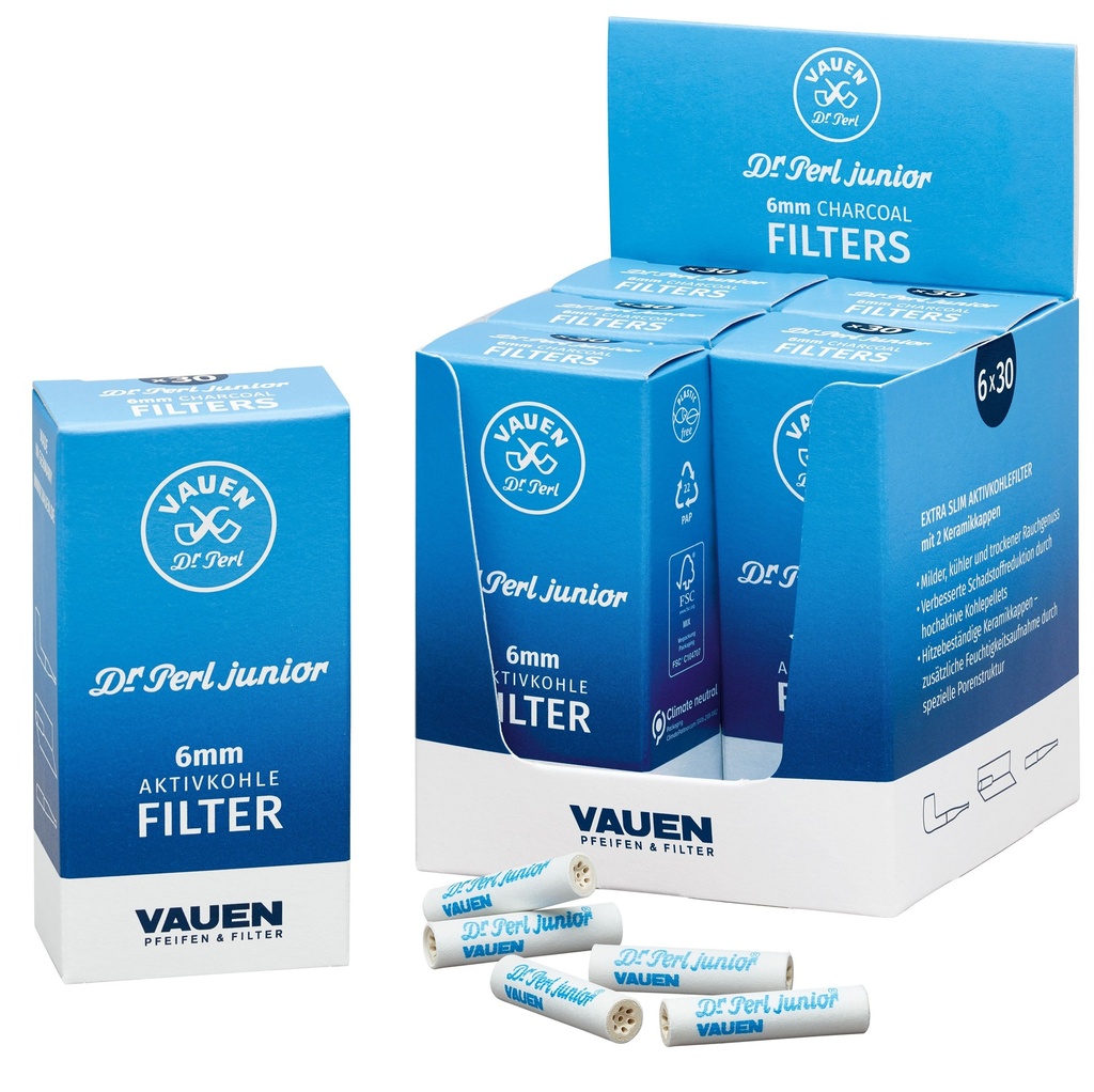 [ZU8S] Dr. Perl Junior Aktivkohlefilter, 6mmŘ, 1x30 Stk.