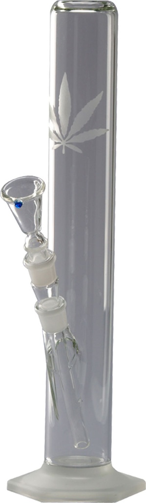 [GW51AS] GLASS Bong-18.8-39cm, Sandblasted Leaf
