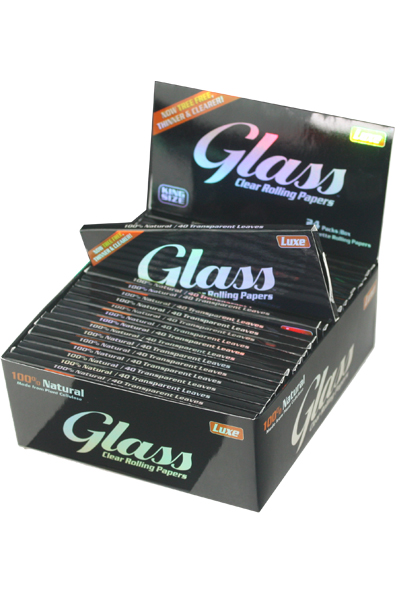[ZI72] Glass Clear KS Rolling Papers, 24 Packs/box