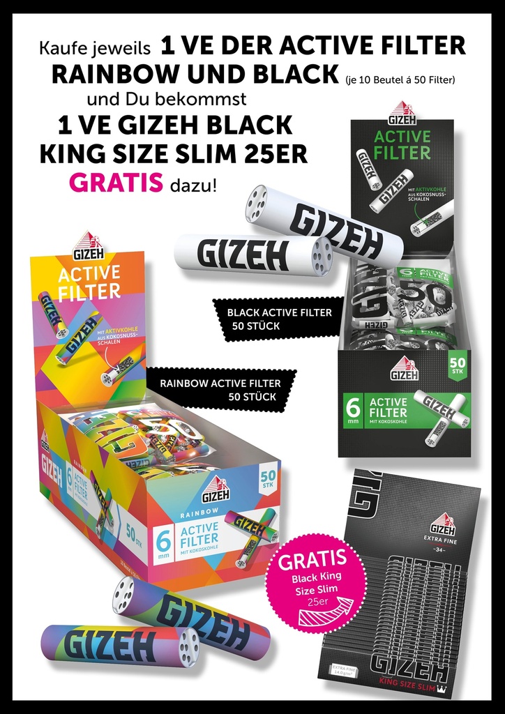 [ZU4SPLUS] Gizeh ACTIV Filter Slim - ANGEBOT -