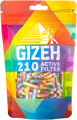 [ZU4S-210] Gizeh ACTIV Filter Slim 210er, Rainbow, 6mmŘ