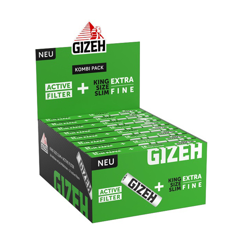 [ZI4XBAC] Gizeh King Size Slim Black + Active Filters, 16