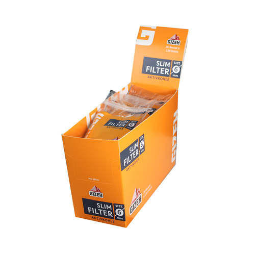 [ZI4FA] Gizeh Slim Filter 6mm Ø-VE20 á 120er Aktivkohle