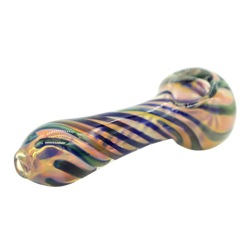 [SSC10017] Glass Hand Pipe, Glass Pipe With Gold Fuming, 10 cm