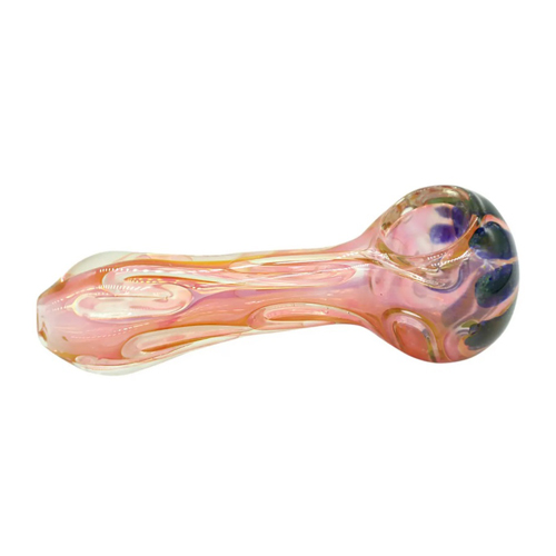 [SSC10020] Glass Hand Pipe, Gold Fuming Hand Pipe, 10 cm