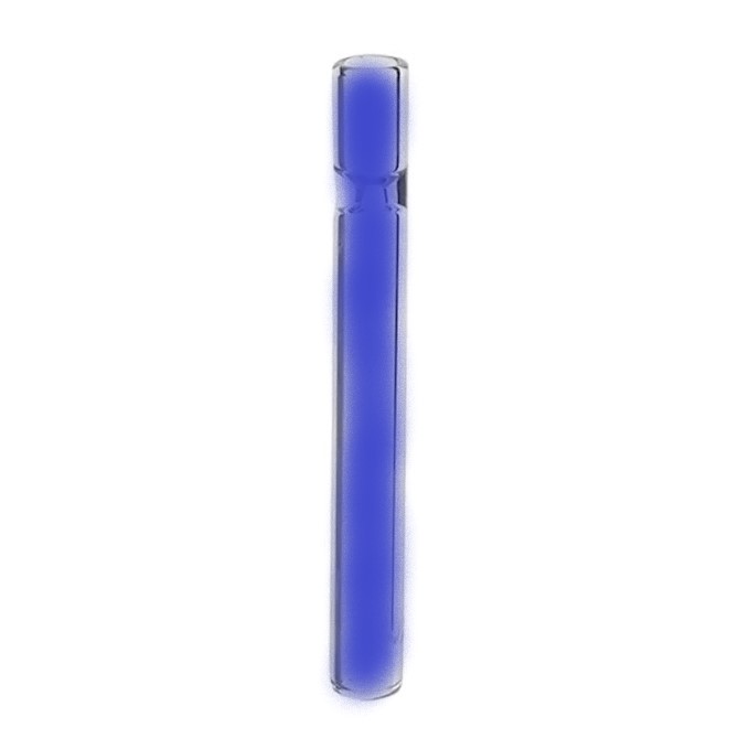 [SSC10141BL] Glass One-hitter, BLUE, Pack Of 10, 9 Cm, Cigarette Pipe