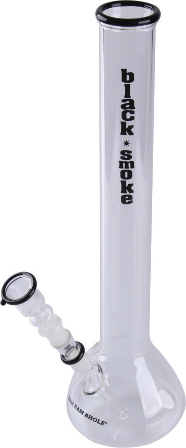 [GW53LBS] Glass Bong Black Smoke, 38 Cm, 42 mm Ø, 14.5 mm Ground Joint