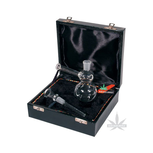 [GH33] Glass Bong In Case - GW33 - 16 cm - 14.5 mm