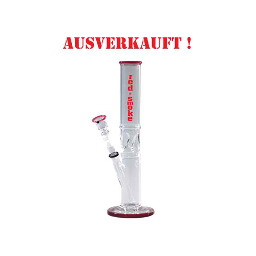 [GW37K] Glasbong mit Blatt, 33cm, Ice, 14.5er Stecksystem.