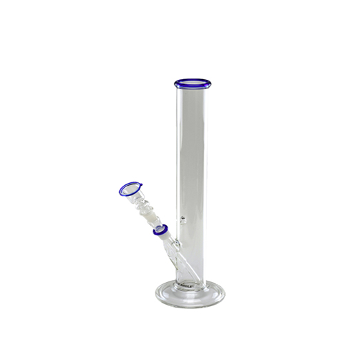 [GW44MB] Glass Bong With Blue Edges, 35 cm Height, 14.5 mm