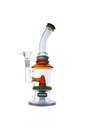 Glass Water Pipe With Colorful Rings, 25 cm