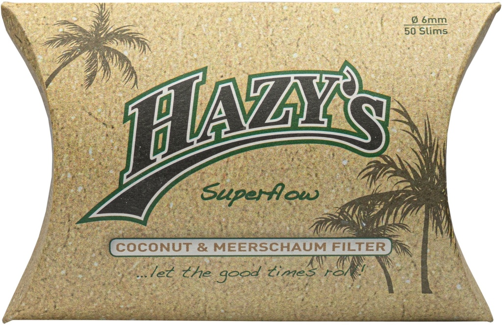 [ZU7HYA6] Hazy's Coconut Aktivkohle Filter 6mm, 50 Shorties
