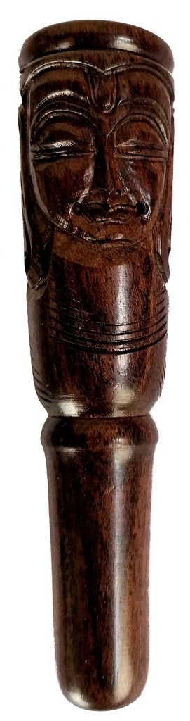 [CP19] Wooden Shillum, 10.5 Cm, Carved