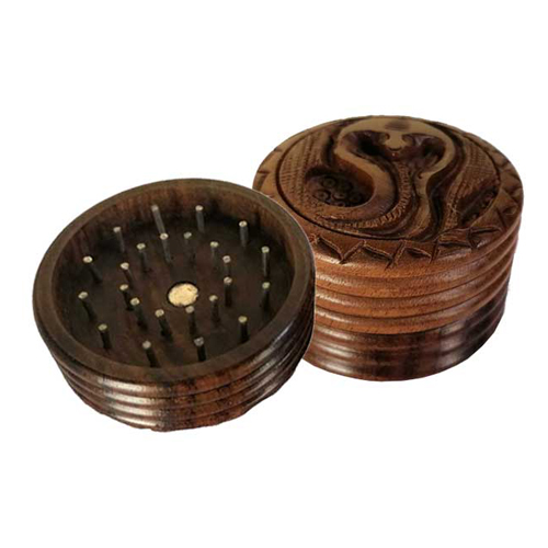 [WN103] Wooden Grinder, 50 mm Ø, 2-piece, Cobra, Magnet
