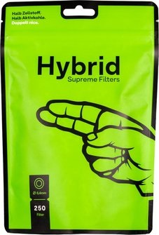 [ZU5HY250] Hybrid Supreme Filters, 6,4mmŘ,250 Stück im Beutel