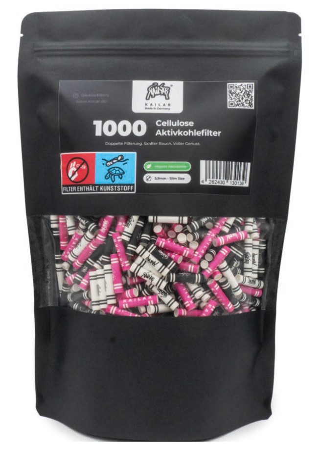 [ZU5M1000] Kailar Cellulose+Akt.filter 1000er, MIX s/w,5.9mmŘ