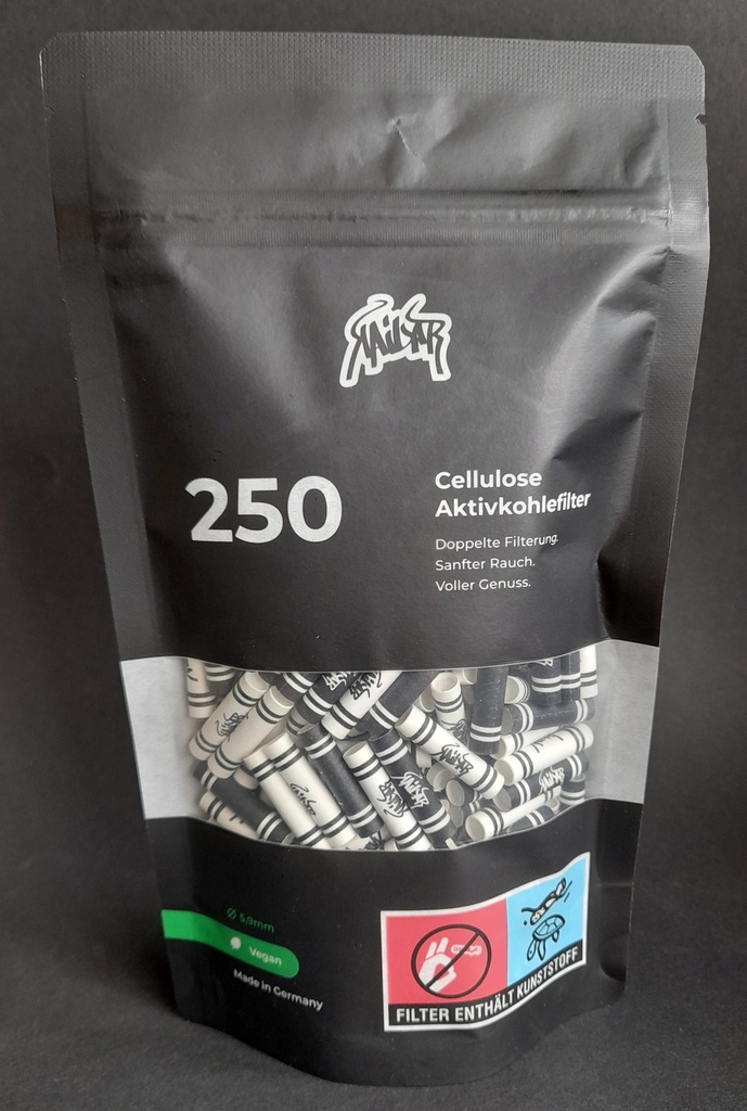 [ZU5M250] Kailar Cellulose+Akt.filter 250er, MIX s/w, 5.9mmŘ