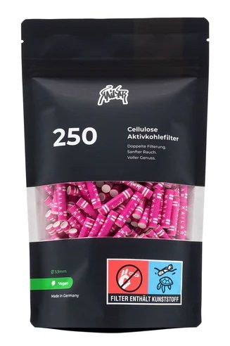 [ZU5P250] Kailar Cellulose+Akt.filter 250er, PINK, 5.9mmØ