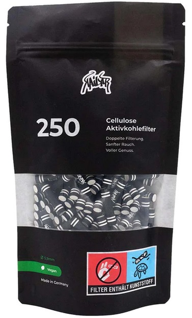 [ZU5S250] Kailar Cellulose+Akt.filter 250er, schwarz, 5.9mmŘ
