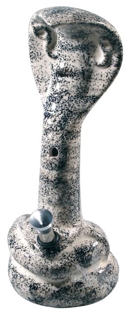 [L100M] Ceramic Snake, Marble, 23 cm
