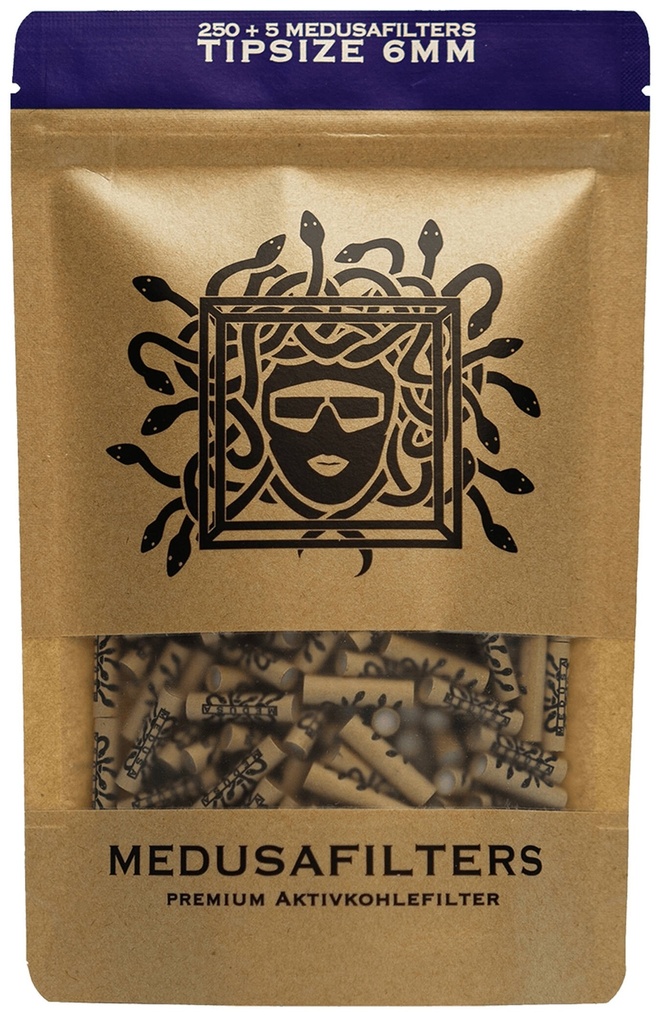 [ZUM250] MEDUSA Aktivkohlefilter 1x 250er, 6mmŘ ORGANIC