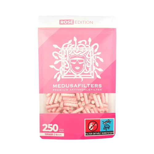 [ZUM250RO] MEDUSA Aktivkohlefilter 1x 250er, 6mmØ ROSE