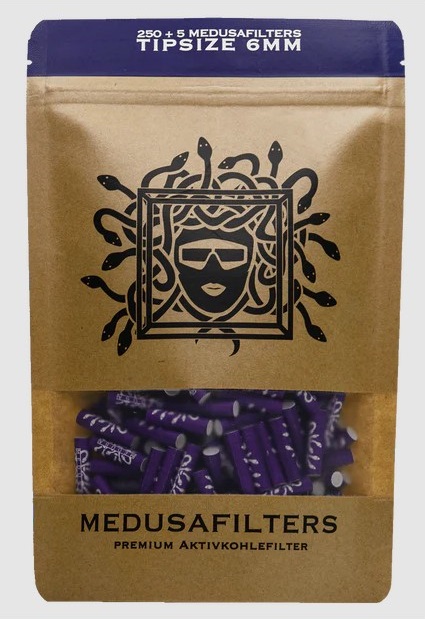 [ZUM250VI] MEDUSA Aktivkohlefilter 1x 250er, 6mmŘ VIOLET