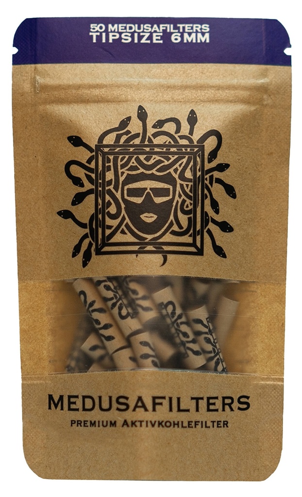 [ZUM2] MEDUSA Aktivkohlefilter 1x50er, 6mmŘ ORGANIC