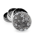 Metal Grinder, THC MOLECULE, 50mmø, 4-part, Sieve
