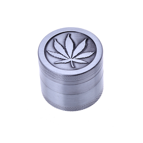[WN44LEAF] Metal Grinder, 40 mm Diameter, 4-piece, Sieve + Leaf