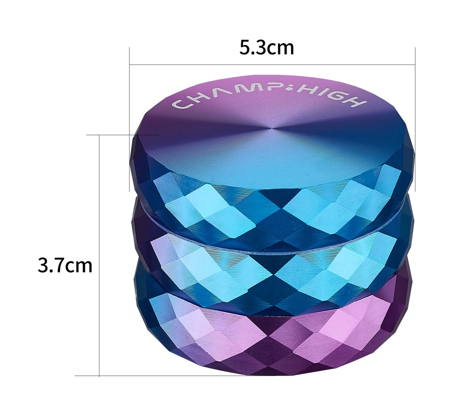 [WN53DUO] Metal Grinder, 53 mm Diameter, 4-piece, COLOR DUO, 1 Piece