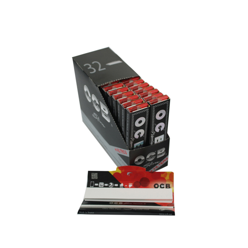 [ZI3PT] OCB Premium KS Slim schwarz mit Tips, VE32