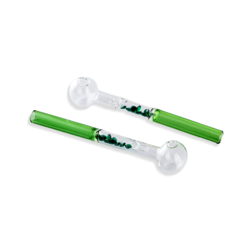 [SSC10221GR] Oil Pipe With Crystals Green, 15cm
