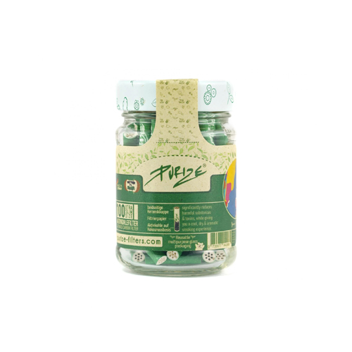 [ZU9SX100] PURIZE Activated Carbon Filter 1x100 WHITE In Glass Jar 5.9mmø