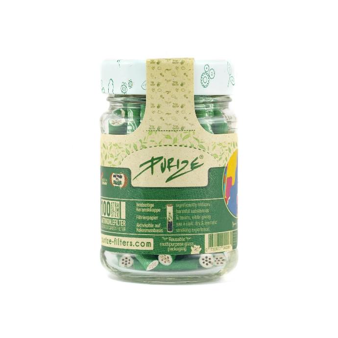 [ZU9SX100G] PURIZE Aktivkohlefilter 1x100, GRÜN im Glas, 5,9mm