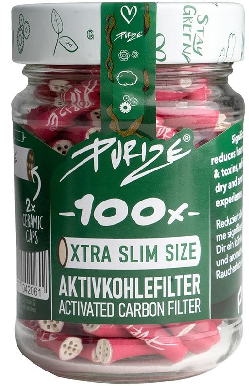 [ZU9SX100P] PURIZE Aktivkohlefilter 1x100, PINK im Glas, 5,9mm