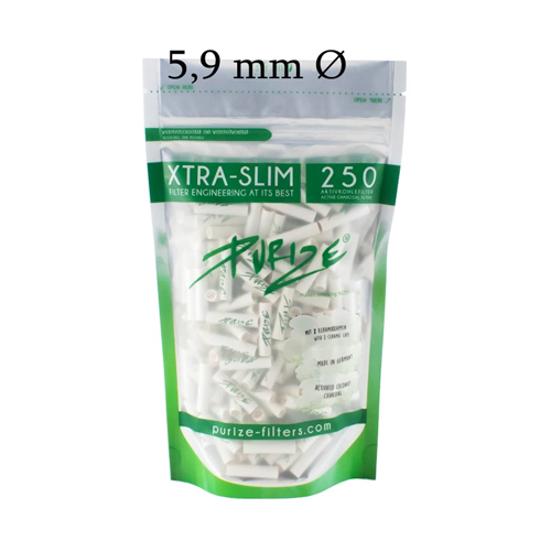 [ZU9SX250] PURIZE Activated Carbon Filters, 1x250, 5.9mmø, XTRA Slim