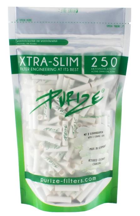 [ZU9SX250] PURIZE Aktivkohlefilter 1x250er, 5.9mmØ,,XTRA Slim