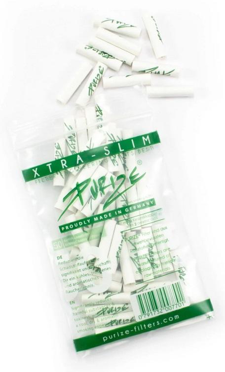 [ZU9SX50] PURIZE Aktivkohlefilter 1x50er, 5.9mmØ, XTRA Slim