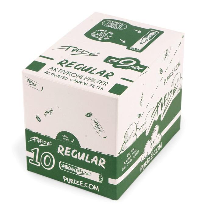 [ZU9B_10] PURIZE Aktivkohlefilter 20x10er, 9mmØ Regular weiß
