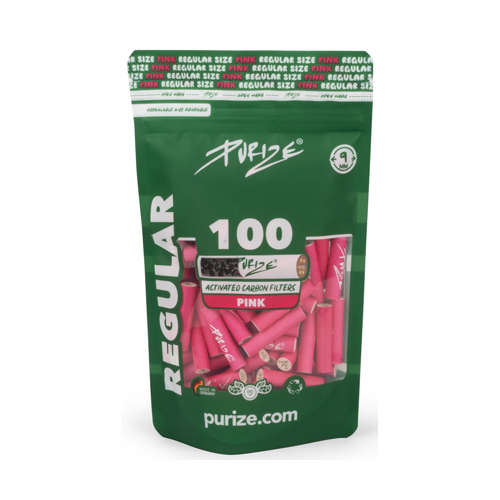 [ZU9BX100P] PURIZE Activated Carbon Filter Pink 1x100, 9mmø Regular
